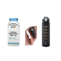 Набір "Активний день" – фляга 1 л + Calcium Magnesium Zinc + D3 (250 таблеток) + ніж-брелок